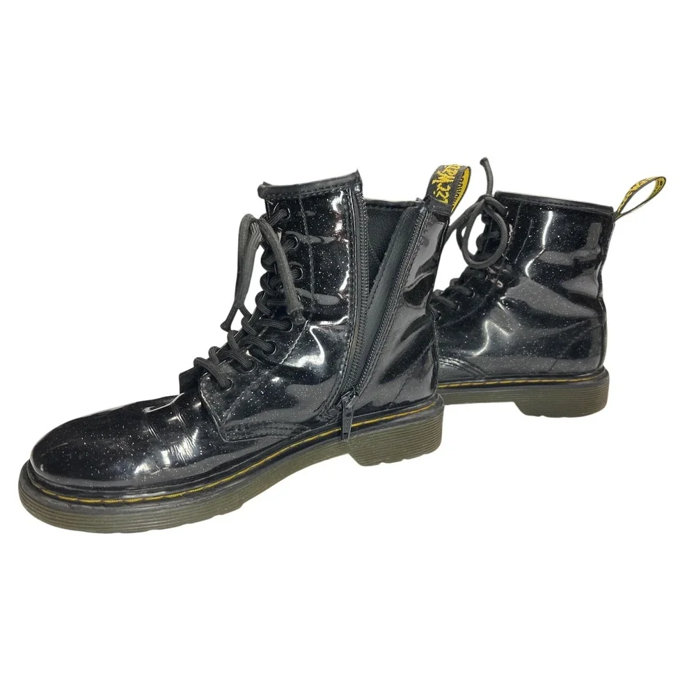 Dr. Martens Junior‎ 1460 Glitter Patent Leather Boots Youth Size 3 EUC